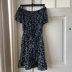 Bardot Off-Shoulder Floral Print Dress - Size XS